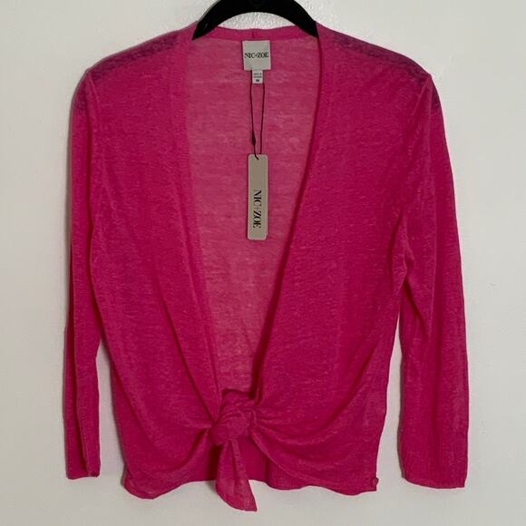 Nic‎ + Zoe Shocking Pink NWT cardigan size small - Picture 1 of 7